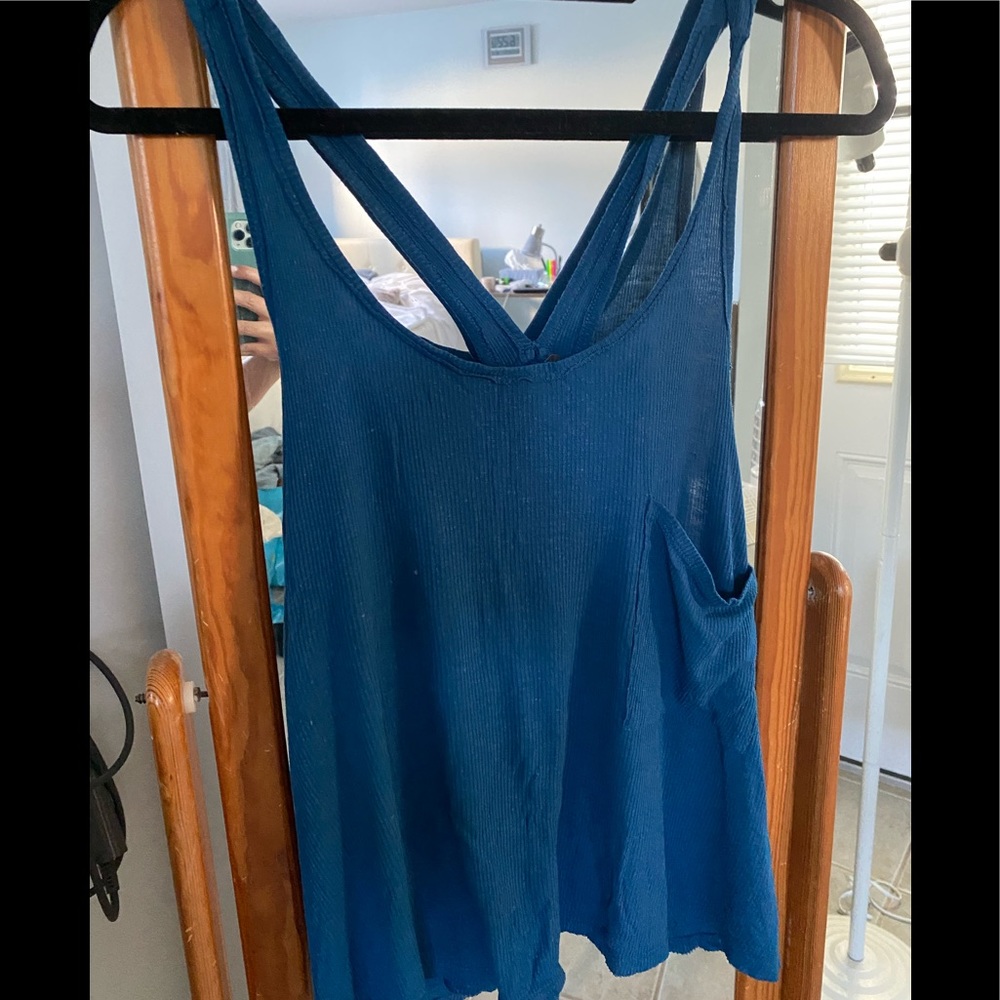 Free People blue tank top size S